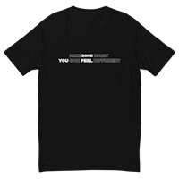 a black t - shirt with a white quote that says you're the best you've ever been