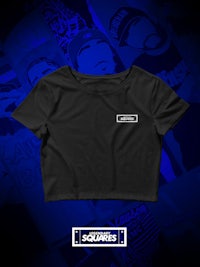 squares cropped tee