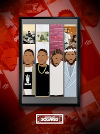 a framed picture of a group of people