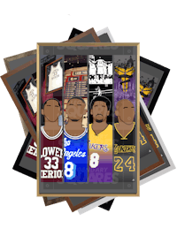 los angeles lakers framed art print