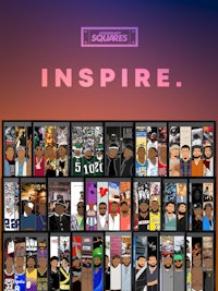 a group of people with the words inspire on them