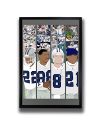 dallas cowboys framed collage